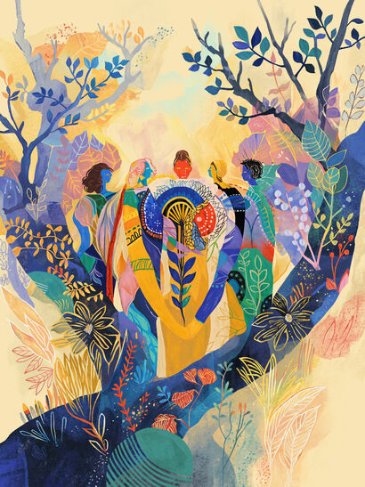 Bloom With Grace - a Digital Art Artowrk by Hoi Yu Karen Ge